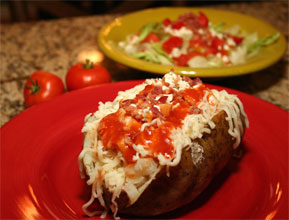 Ott’s Red White and Bleu Loaded Baked Potato