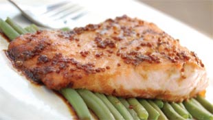 Ott’s Honey Mustard Glazed Salmon Fillets